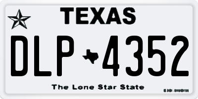 TX license plate DLP4352