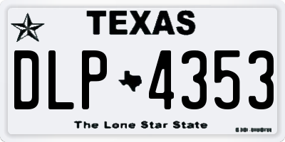 TX license plate DLP4353