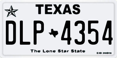 TX license plate DLP4354