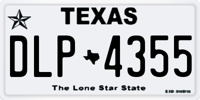 TX license plate DLP4355