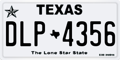 TX license plate DLP4356