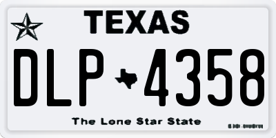 TX license plate DLP4358