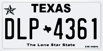 TX license plate DLP4361