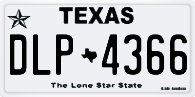 TX license plate DLP4366