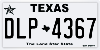 TX license plate DLP4367
