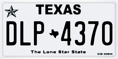 TX license plate DLP4370