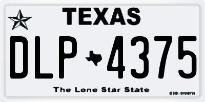 TX license plate DLP4375