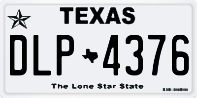 TX license plate DLP4376