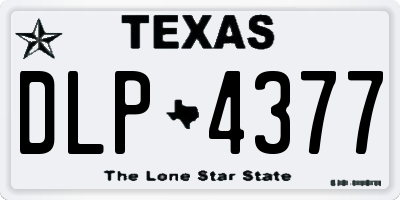 TX license plate DLP4377