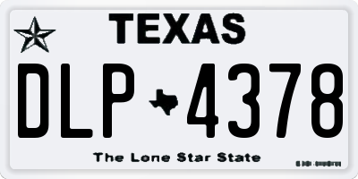 TX license plate DLP4378