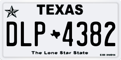TX license plate DLP4382