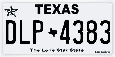 TX license plate DLP4383
