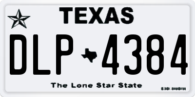 TX license plate DLP4384