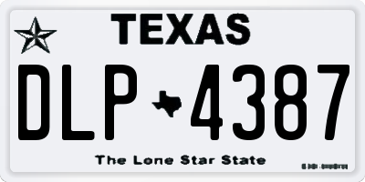 TX license plate DLP4387