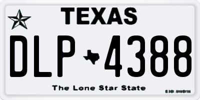 TX license plate DLP4388