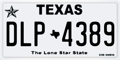 TX license plate DLP4389