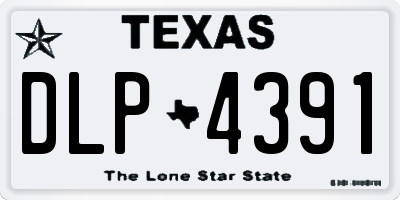 TX license plate DLP4391