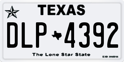 TX license plate DLP4392