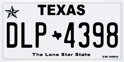 TX license plate DLP4398