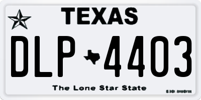 TX license plate DLP4403