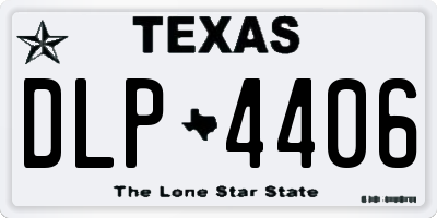 TX license plate DLP4406