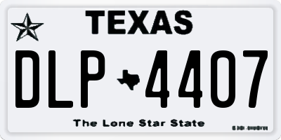 TX license plate DLP4407