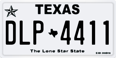 TX license plate DLP4411