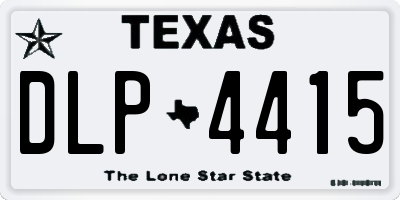 TX license plate DLP4415