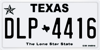 TX license plate DLP4416