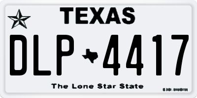 TX license plate DLP4417