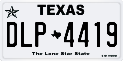 TX license plate DLP4419