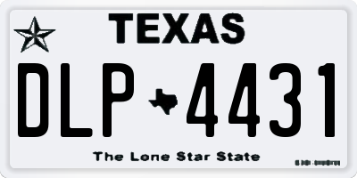 TX license plate DLP4431