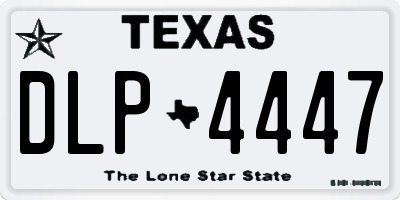 TX license plate DLP4447