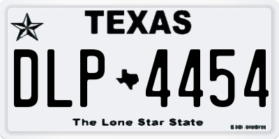 TX license plate DLP4454