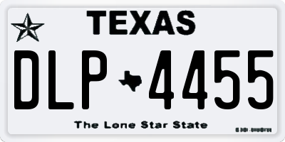 TX license plate DLP4455