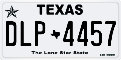 TX license plate DLP4457