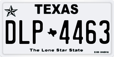 TX license plate DLP4463