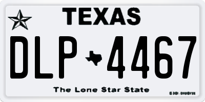 TX license plate DLP4467