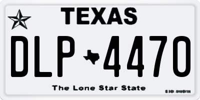 TX license plate DLP4470
