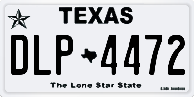 TX license plate DLP4472