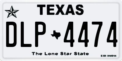 TX license plate DLP4474