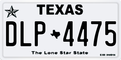 TX license plate DLP4475
