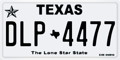 TX license plate DLP4477