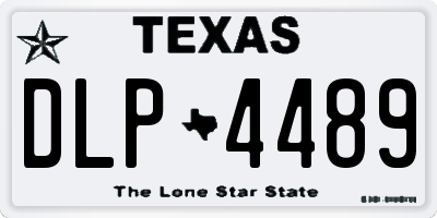 TX license plate DLP4489