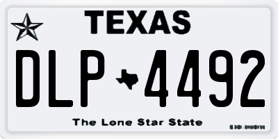 TX license plate DLP4492
