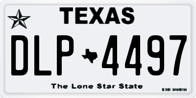 TX license plate DLP4497