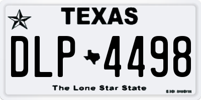 TX license plate DLP4498