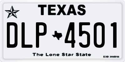 TX license plate DLP4501