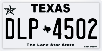 TX license plate DLP4502