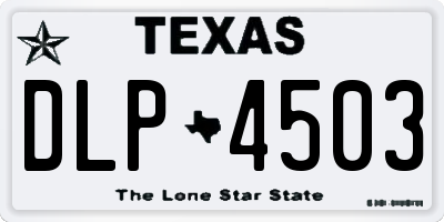 TX license plate DLP4503